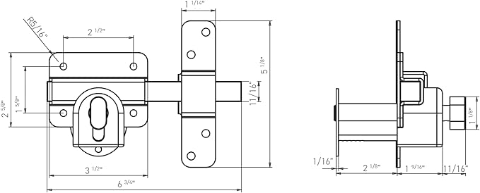 GateMate Long Throw Gate Lock 1490146, Euro Profile Keyed Alike Lock for Sheds & Gates, Keyed Outside with Thumb Turn Inside, 316 Stainless Steel, for Wooden Gates & Doors Up to 2” (50mm), 5 Keys