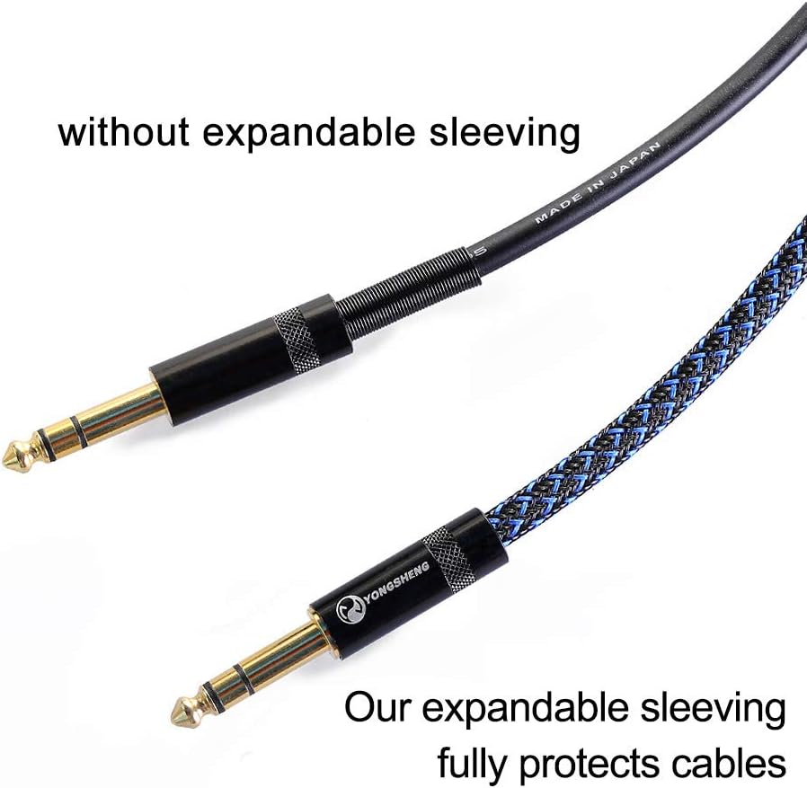 PET Expandable Braided Sleeving 100Ft-1 inch Wire Loom, Aibole Cable Sleeve Wrap,Black&Blue Blackblue