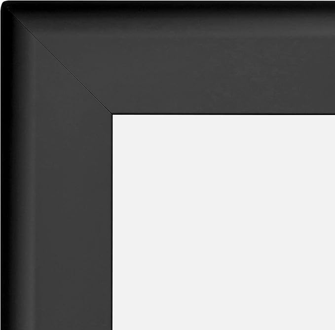 SnapeZo Poster Frame 36x48 Inches, Black 1.7 Inch Aluminum Profile, Front-Loading Snap Frame, Wall Mounting, Wide Series