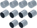 uxcell 10pcs Rubber End Caps 40mm(1.6") ID Vinyl Round End Cap Cover Screw Thread Protectors Grey