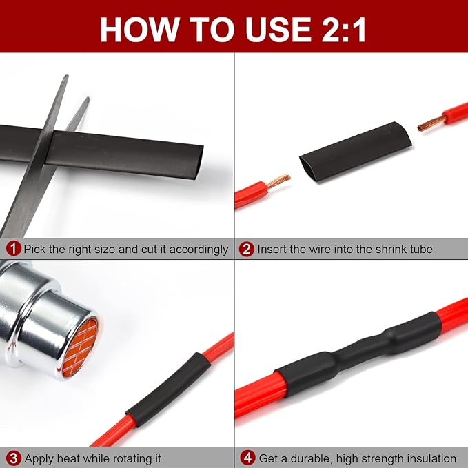 Chanzon 2:1 Ratio - 80Ft Roll - 1/4" (6mm) Heat Shrink Tubing 2:1(25M Total Length) White Polyolefin Sleeving Wrap Shrinking 2 to 1 1pcs