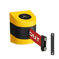 Crowd Control Warehouse - CCW Series WMB-220 Magnetic Wall Mount Retractable Belt Barrier - 15 Foot, Red with"Danger - Keep Out" White Letters Belt with Yellow ABS Case