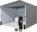 CROWN SHADES 10X10 Comercial Instant Canopy Pop Up Tent with Center Lock, 300D Fabric, 4 Sidewalls, Sto'N Go Bag, Grey
