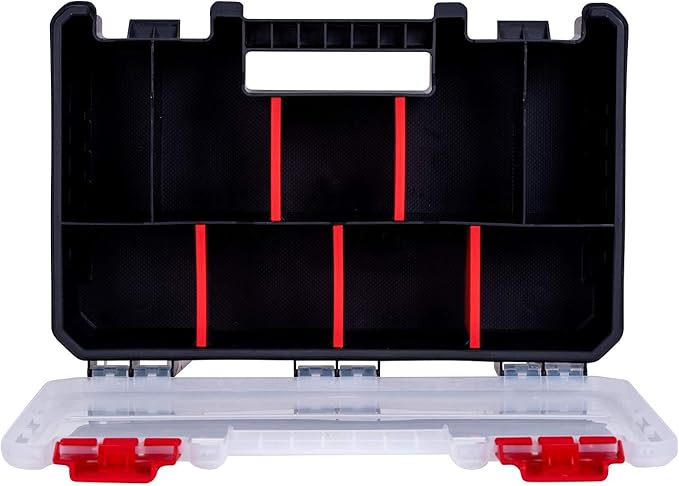 3-Pack Organizer Set – Small Parts Storage Boxes with Removable Dividers – 1 Medium & 2 Mini Hardware Cases for Screws, Bolts, Crafts – Durable Nylon Toolbox for Garage or Travel Use