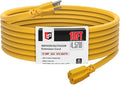 EP 15 Ft Outdoor Extension Cord, 12/3 SJTW Heavy Duty Extension Cable with 3 Prong Grounded Plug, 15 AMP Power Cord for Lawn, Garden, Appliances, Yellow