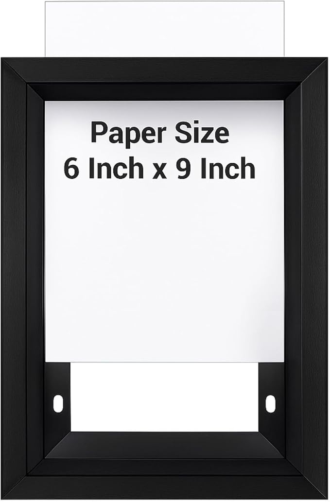 Blulu HPD Inspection Frame Heavy Duty Elevator Certificate and Notice Frame Interior Stainless Steel Holder for Elevator Interiors Commercial Public Use(Black,6 x 9 Inch)