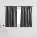 PONY DANCE Grey Short Window Curtains for Kitchen 36 inch Long, 2 Panels Set Half Window Drapes for Bedroom Basement, Blackout Small Curtains for Travel Trailers, Width 29 x Length 36 inches