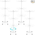 4 Pcs Spinning Jewelry Display Stand 3 Tier Rotating Keychain Earring Retail Rack Adjustable Fashion Counter Jewelry Tree Display Holder Organizer for Women Men (White)