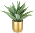 Large Faux Agave Plant 13" Artificial Aloe Vera Plants Fake Succulent Plants in Pot Realistic Agave Plant Artificial Potted Plants for Home Living Room Table Office Desk Bathroom Indoor Decor(Gold)