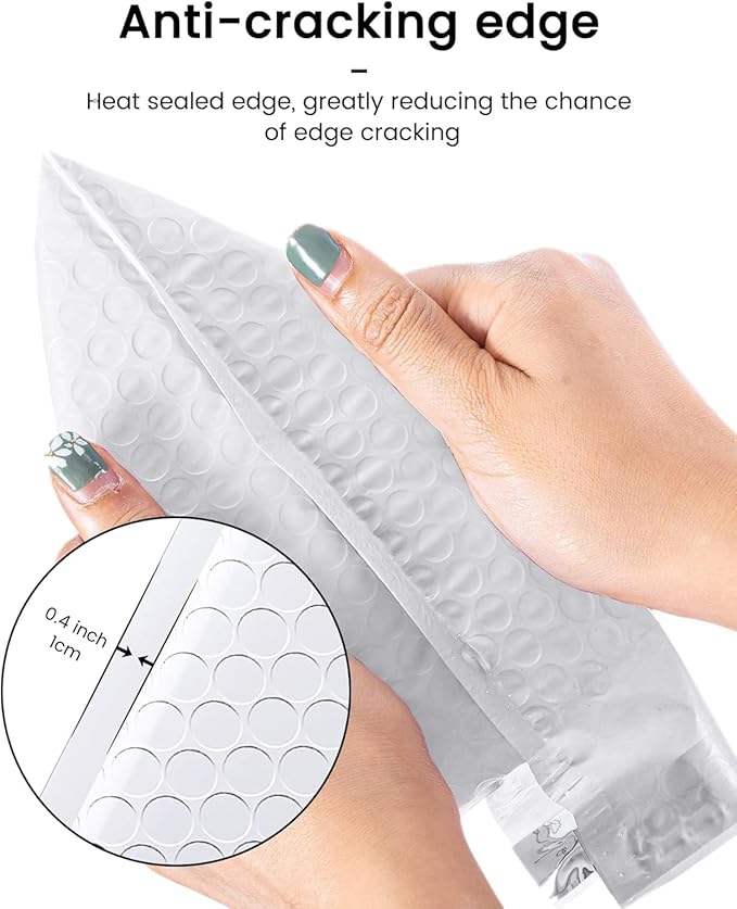 GSSUSA White Bubble Mailers 4x7 Small Padded Envelopes 4000 Pack,Strong Adhesion Bubble Mailer Self-Seal Bubble Envelopes for Small Business