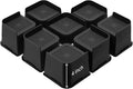 Bed Risers, Oversized Furniture Risers, 4 inch Raise Blocks for Bed Couch Desk Sofa Table Lifts, Furniture Legs Lifters Support up to 6000 Lbs (Black, 8 Pack Set)