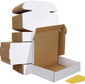 HORLIMER 12x9x3 inches Shipping Boxes Set of 50, White Medium Corrugated Cardboard Box Literature Mailer