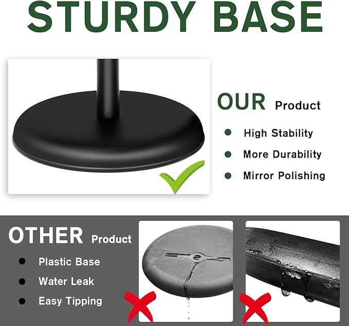 Sign Holder - 8.5x11 inch Sign Stand Holder Adjustable Display Stand Floor Standing Sign Holder, Signage Stand with Snap-Open Frame Display for Malls,Schools,Restaurants (Black)