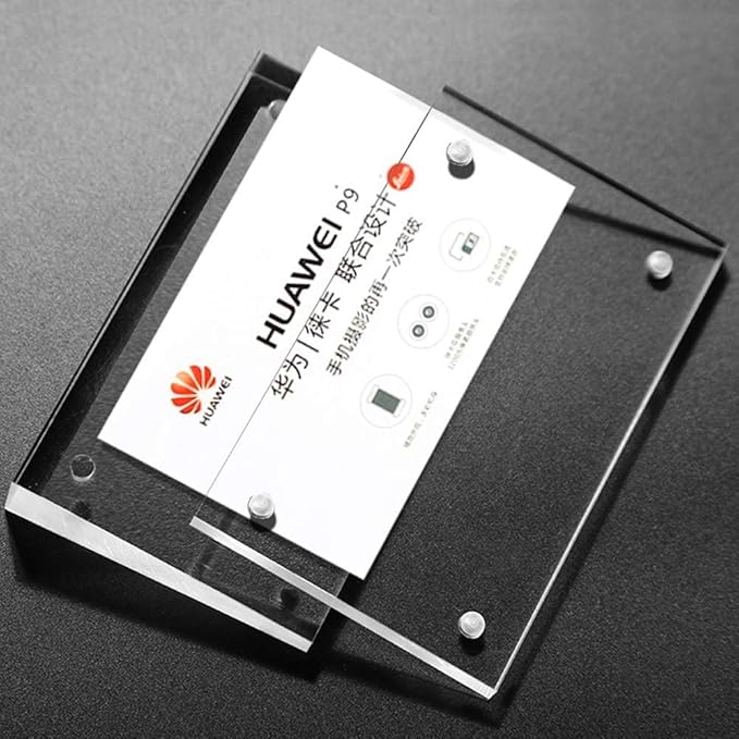 Acrylic Label Holder Price Tag Displays Sign Holder Data Card Holder Table Top Sign Stand (150*100mm/5.91x3.94 inches)