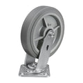 8'' × 2'' Caster Wheel, Heavy Duty Industrial Caster, Rubber Wheels with Roller Bearing, Load 1000lbs per Swivel Casters for Cart Dolly Toolbox Trolley (1 Swivel)