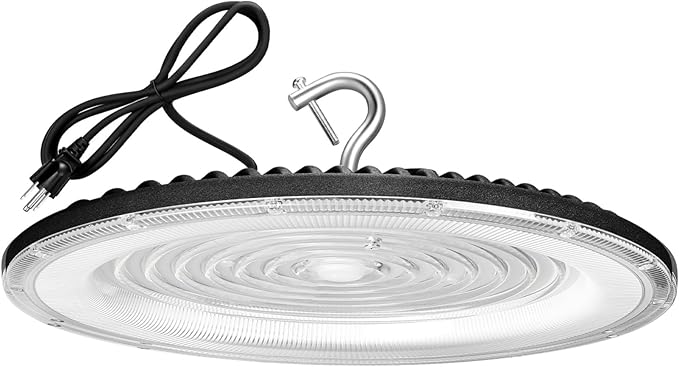 500W UFO Led High Bay Light Fixture,120V,5000K Daylight Commercial Shop Bay Lighting,75000LM,[2200W MH/HPS Equiv.] US Plug Area Lighting for Warehouse/Barn/Gym/Factory/Workshop