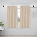 Easy-Going Rod Pocket Blackout Curtains for Bedroom, Room Darkening Window Curtains for Living Room, Thermal Insulated Noise Reduction Solid Window Drapes, 2 Panels(34x54 in, Beige)