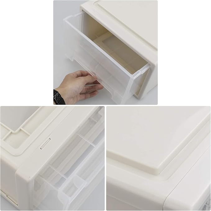 12 Quart Stacking Chest Storage Drawer Box Bin, Desktop Office Organizer, 1 Pack