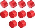 uxcell 10pcs Rubber End Caps 60mm ID Vinyl Round End Cap Cover Screw Thread Protector Red