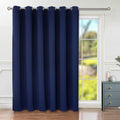 BGment Sliding Door Curtains for Living Room 1 Panel, Blackout Curtains 84 Inch Length Thermal Insulated and Soundproof Window Curtain Drapes for Bedroom, Navy Blue, Each Extra Wide Curtains 120 Inch