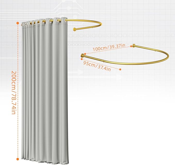 39.37 Inch Clothing Store Fitting Room, Portable Fittng Room for Boutique, Temporary U-shaped Dressing Room for Privacy Protection and Room Divider, Gray