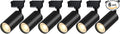 Brightened H Type Black Track Lighting Heads, 6PCS 3000K Warm White 20W 2400lm for Accent Lighting, Dimmable LED Track Lighting Ceiling Spotlight Fixture