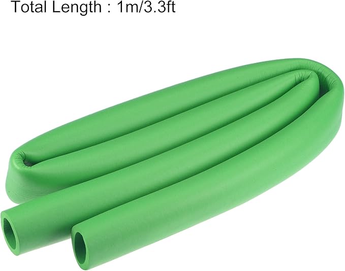 uxcell Foam Tubing for Handle Grip Support, 25mm ID 35mm OD 1m Length Green