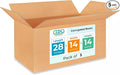Extra Large Shipping & Moving Boxes 28 x 14 x 14 inches (5-Pack) - Extra Strength 200 lb vs Regular - Corrugated Strong Cardboard Boxes - Durable Packing - Moving Box Cardboard by IDL Packaging