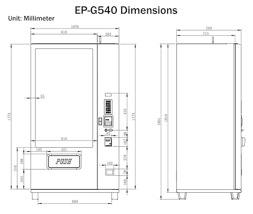 Refrigerated Beverage Vending Machine with Elevator Delivery Temp Control