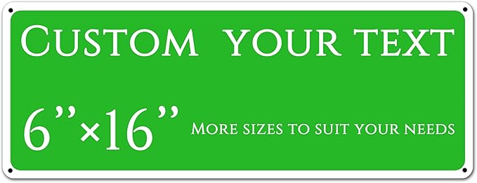 custom street sign,Custom Sign, Aluminum Weatherproof Metal Sign Multiple Sizes, Reflective,Customize for Office, Business, Workplace, office, Home, Delivery Signs(6 * 16 Inch)