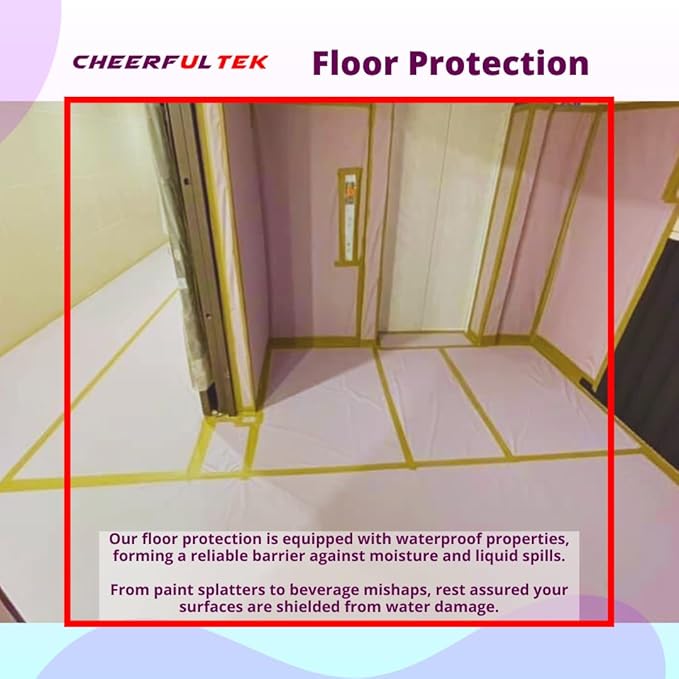 Heavy-Duty Temporary Floor Protection, All Purpose Scratch & Waterproof-Worry Free, Underlayment, Renovation & Construction Canvas Drop Cloth Tarp, Anti-Slip, Durable, Reusable 3'x150'-450 SQFT