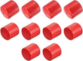 uxcell 10pcs Rubber End Caps 49mm ID Vinyl Round End Cap Cover Screw Thread Protector Red