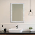 Ruomeng Bathroom Mirror 24" x 36" Rectangular Wall Mirror for Over Sink Feamed Mirror for Entryway, Bedroom, Living Room, Nickel