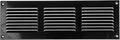 Repa Market 12x4 Inch Air Vent Cover/Black Galvanized Steel Louvered Grill Cover with Mesh Screen/Wall or Ceiling Vent/Durable Flush Mount HVAC Register for Indoor and Outdoor Ventilation