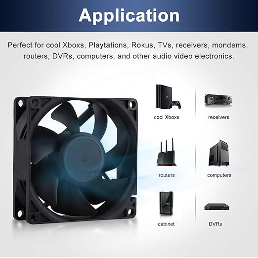Wathai 80mm EC Axial Fan AC 110V 115V 120V 220V 240V Brushless Cooling Fan 80mm x 25mm