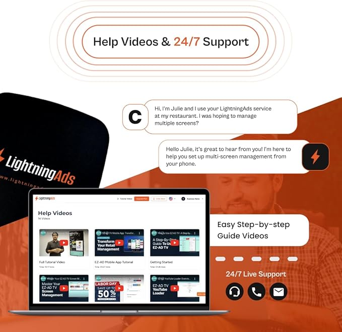 Digital Signage Player for Restaurants – No Subscription Needed, Includes Free Upload & Menu Scheduler, Unlock Affordable Premium Tools: Template Builder & AI Enhancer