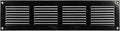 Repa Market Air Vent Cover 16x4 Inch (Outer Dimensions) Black Galvanized Steel Louvered Grill Cover with Mesh Screen - Wall or Ceiling Vent/HVAC Register - Indoor, Outdoor Ventilation Soffit Vent