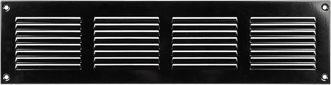 Repa Market 5-Pack Air Vent Cover 16x4 Inch (Outer Dimensions) White Galvanized Steel Louvered Grill Cover with Mesh Screen/Wall or Ceiling Vent/HVAC Register for Indoor and Outdoor Ventilation