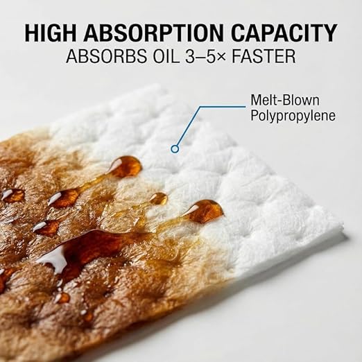 FlashDry Oil Absorbent Pads – High Absorbency of Oil-Based Liquids, Water-Repellent, Tear-Resistant, Premium Mats, Ideal for Garage, Driveway, Automotive, Marine Use, 17.5” x 13.5”, 300 Pads in Total