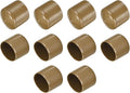 uxcell 10pcs Rubber End Caps 36mm ID Vinyl Round End Cap Cover Screw Thread Protectors Light Brown