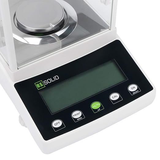 U.S. Solid 1mg Precision Balance, 1000g x 0.001g Analytical Lab Scale with RS232 Interface, Parts Counting, Percentage Weighing, Precise Measurement, g/mg/ct/oz for Scientific Use, Jewelry