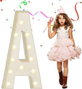 eufony Marquee Letters 4 Feet Tall, 4 FT Marquee Light Up Letters, Giant Light Up Letters 4FT for Birthday Party Baby Shower Gender Reveal Graduation Decorations, Letter A with LED Lights DIY Kit