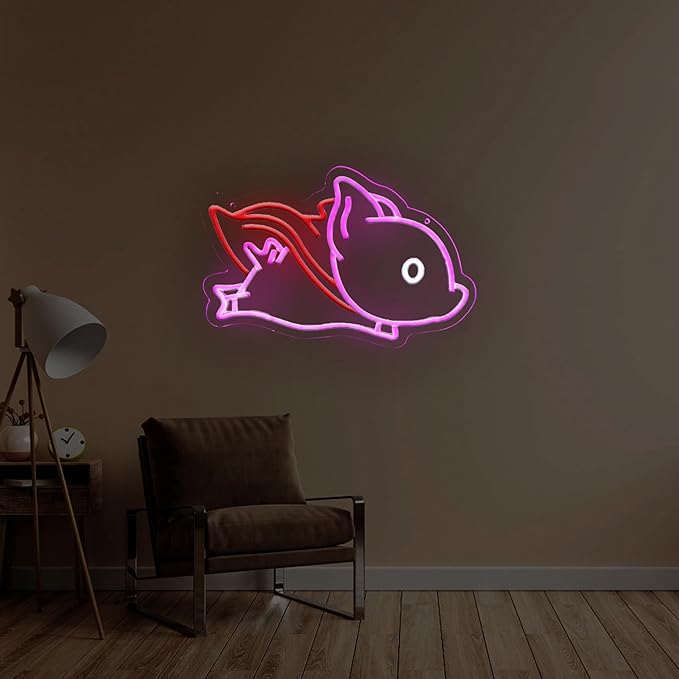 Superhero Cape Fly Pig Neon Sign Neon Pig Light Up Sign For Wall Decor Home Decor Neon Light USB Powered LED Light Up Signs Room Decor
