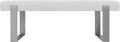 VANT Upholstered Bed Bench - Boucle Ivory - Brushed Nickel - Contemporary Modern, Bedroom Bench Seat, Hallway, or Entryway
