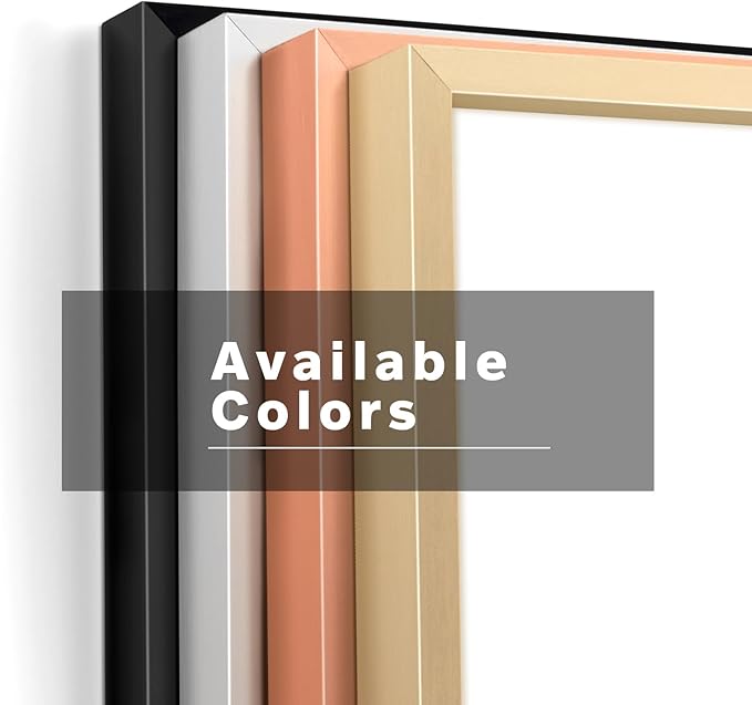 Frametory, 11x14 Metal Picture Frame with Mat for 8x10 Picture & Real Glass, Aluminum Photo Frame Collection (Gold, 2 Pack)