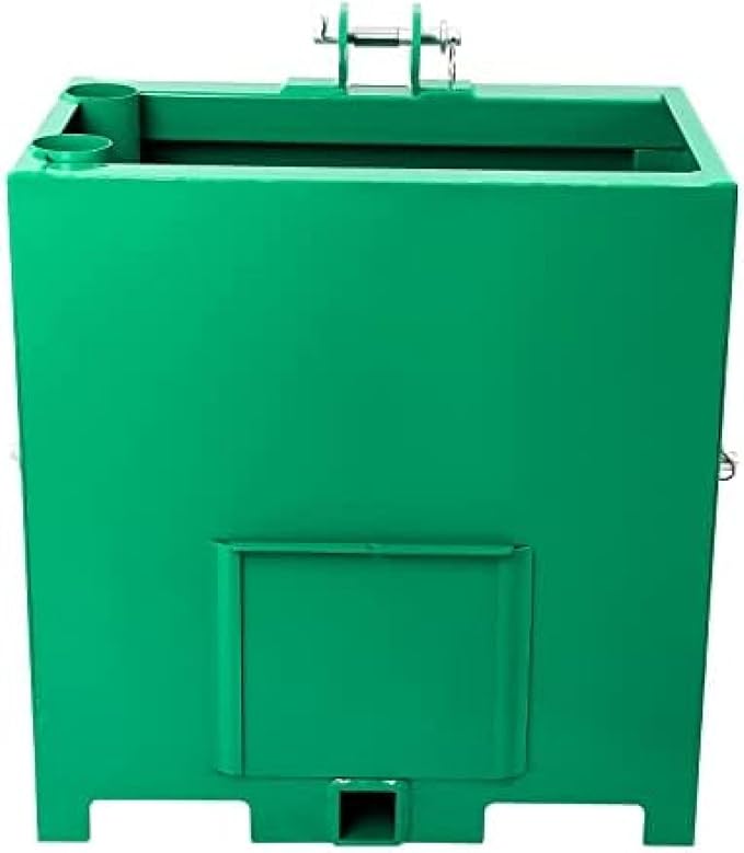 3 Point Hitch Ballast Box, 800 Lbs Tractor Ballast Box with 2'' Quick Hitch Receiver for 3 Point Category 1 Tractors, Loaders and Skid Steers,Green