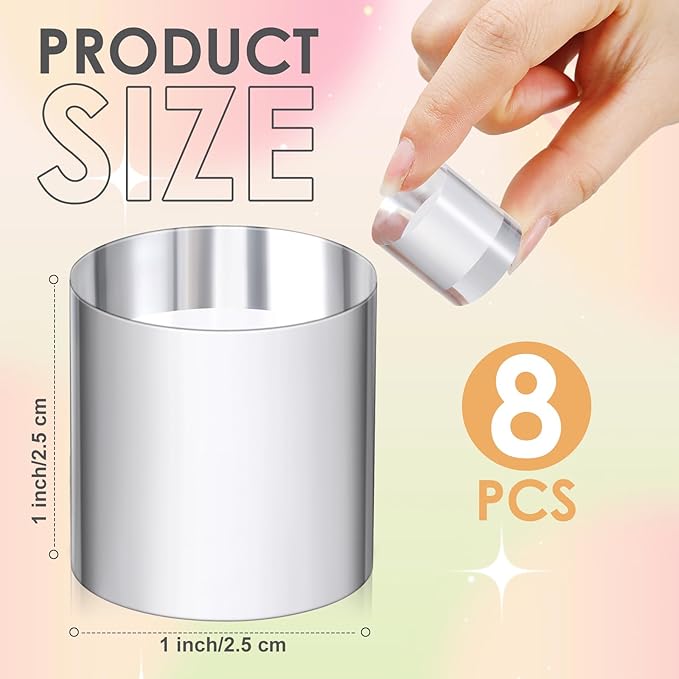 Remerry 8 Pcs Acrylic Round Blocks for Display Clear Polished Blocks for Display Clear Acrylic Edge Polished Base Display Riser for Table Showing Cosmetics Collectibles Figures(1 x 1 x 1 Inches)