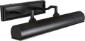 18in Black Picture Lights Hardwired, 3 Light Modern Bronze Picture Light for Wall, Rotatable Art Light Over Picture Frame for Living Room, Bookcase, Artwork, Poster (Includes Bulbs)