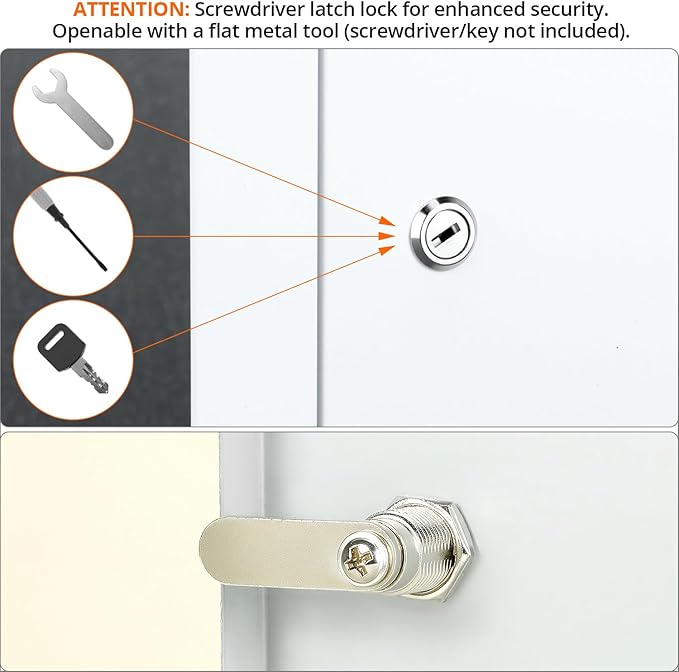 QWORK Aluminum Alloy Access Panel 8" x 8" – Service Shaft Door with Screwdriver Latch for Drywall & Ceiling, White