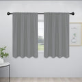 Easy-Going Rod Pocket Blackout Curtains for Bedroom, Room Darkening Window Curtains for Living Room, Thermal Insulated Noise Reduction Solid Window Drapes, 2 Panels(42x45 in, Light Gray)